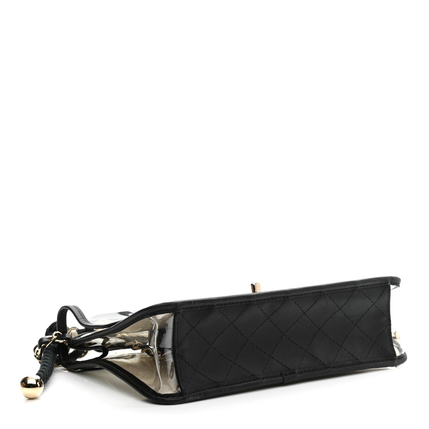 Chanel Lambskin PVC Sand By The Sea Flap With Pearl Strap Black 4 of 10