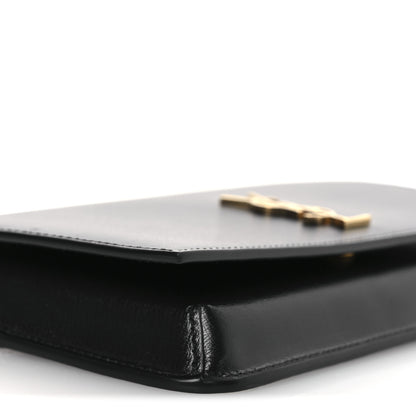 Saint Laurent Smooth Calfskin Monogram Phone Holder Crossbody  Black 9 of 10