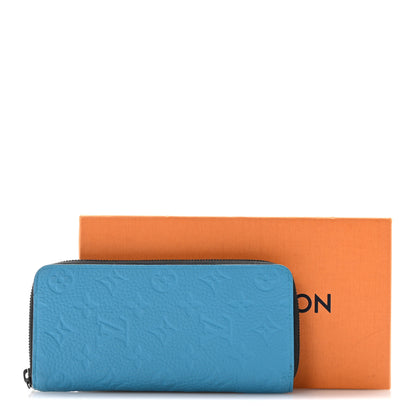Louis Vuitton Taurillon Monogram Zippy Vertical Wallet Turquoise 12 of 12