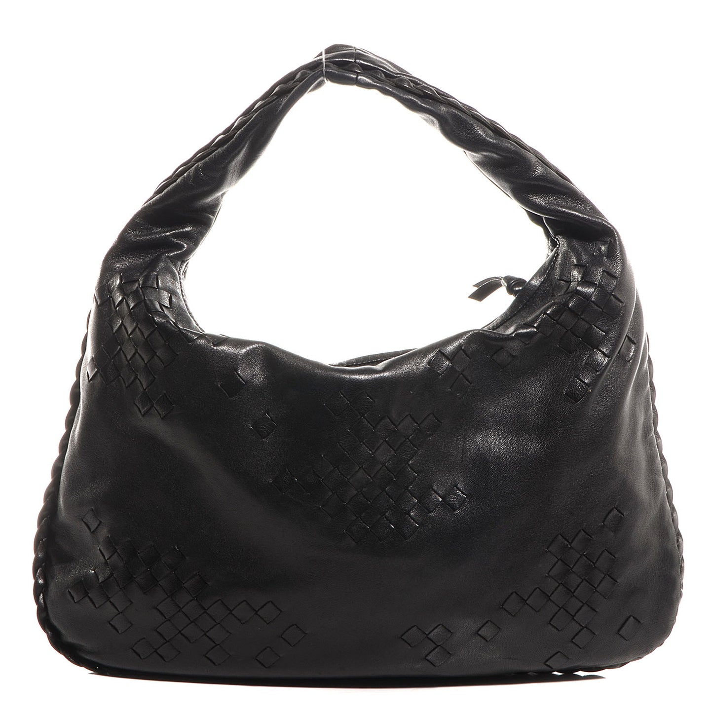 Woven Medium Veneta Hobo Nero Black