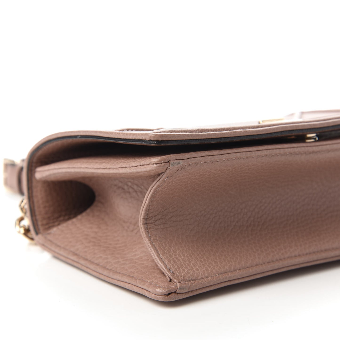 Grained Calfskin Small Diorama Flap Bag Taupe