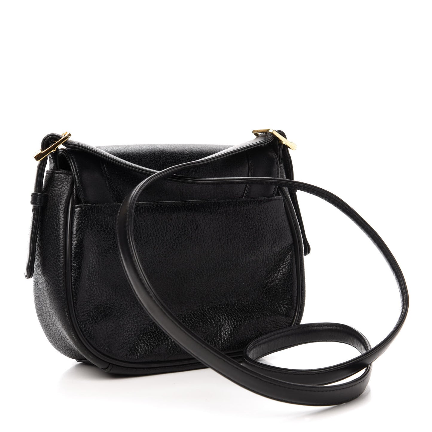 Saffiano Studded Crossbody Black