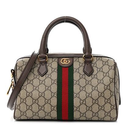 Gucci GG Supreme Monogram Web Small Ophidia Top Handle Bag Beige Ebony 1 of 11