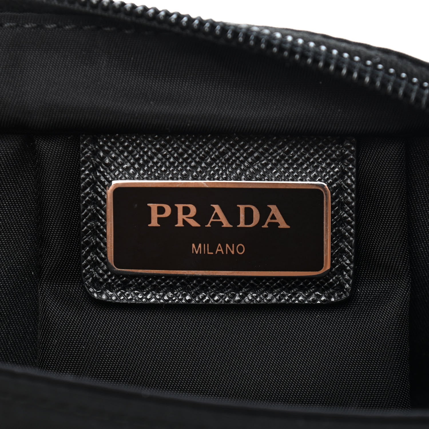 Prada Nylon Flat Messenger Bag Black 6 of 8