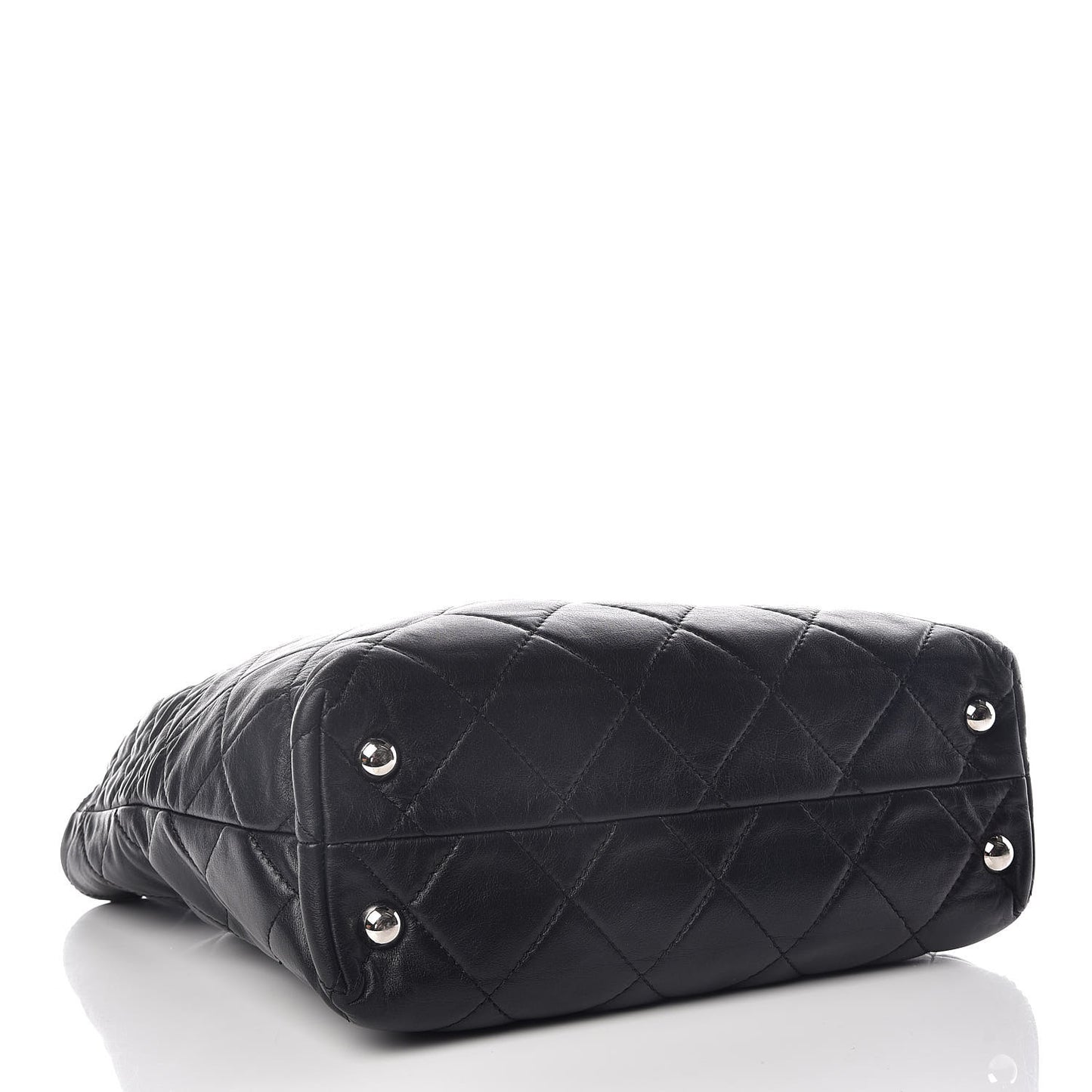 Calfskin Quilted In The Business North South Tote Black