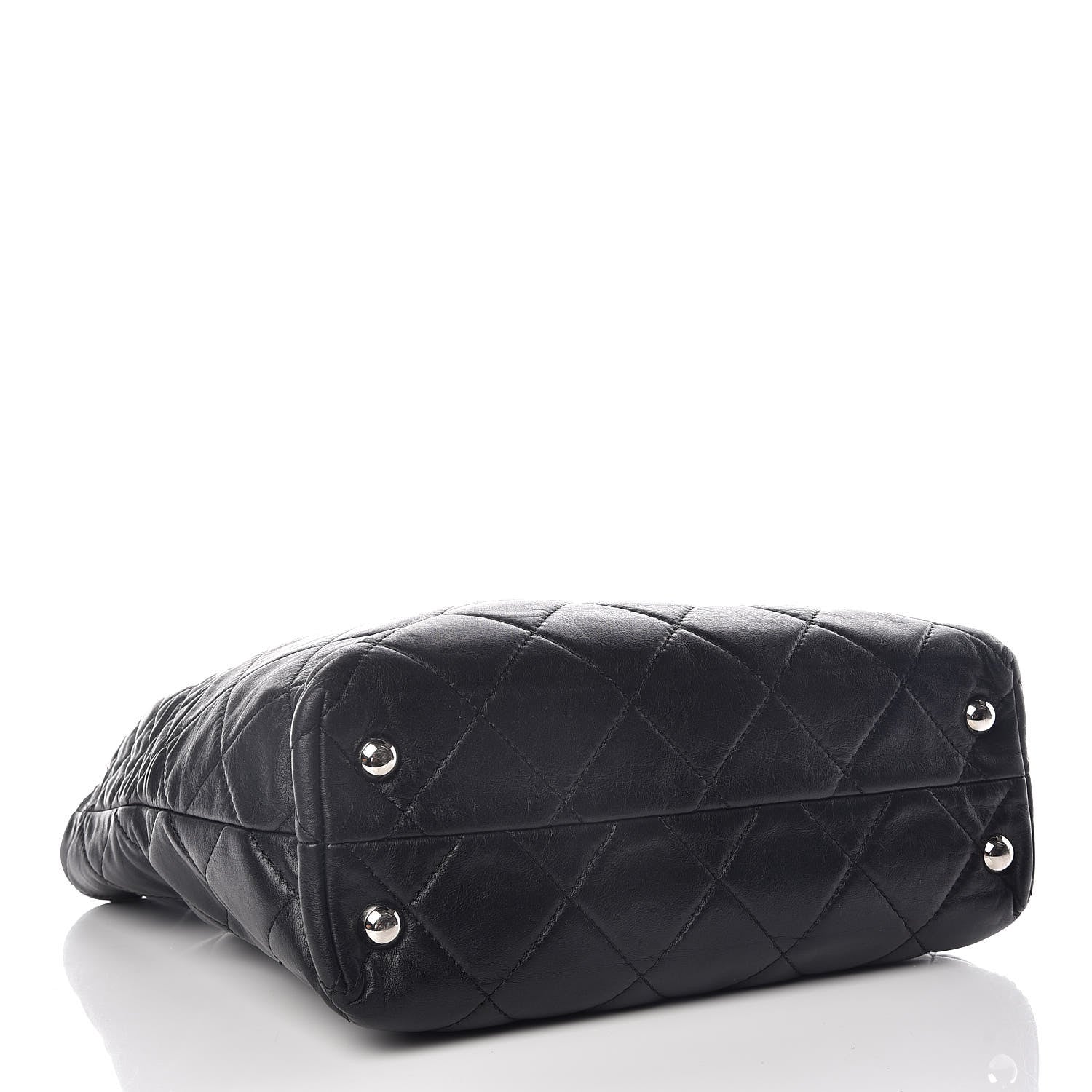 Chanel Calfskin Quilted In The Business North South Tote Black 4 of 14
