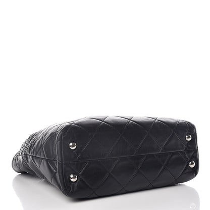 Chanel Calfskin Quilted In The Business North South Tote Black 4 of 14