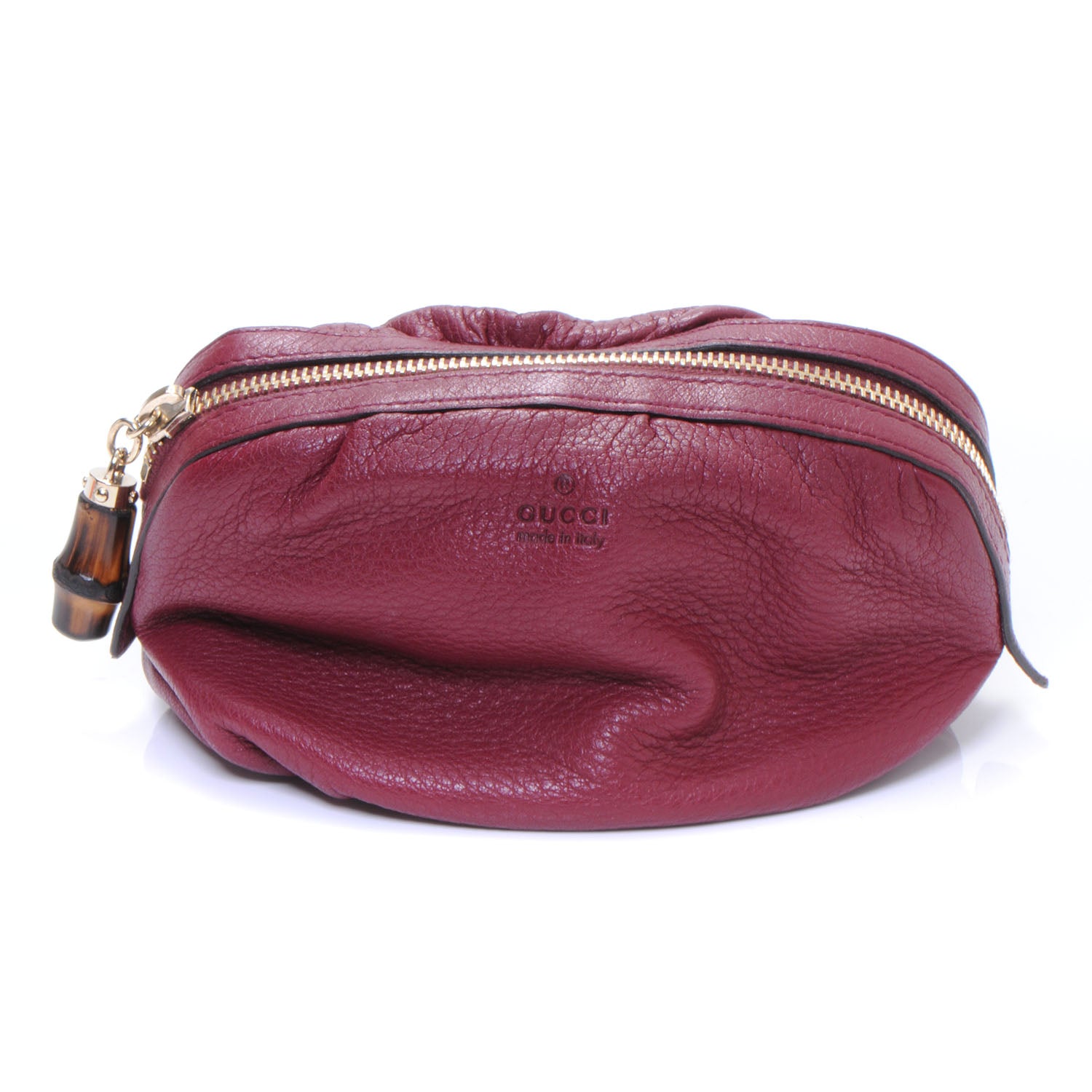 Gucci Leather Bamboo Cosmetic Case Red 3 of 7