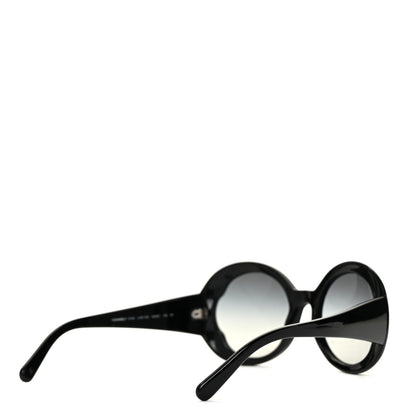 Chanel Acetate CC Logo Round Sunglasses 5154 Black 4 of 7