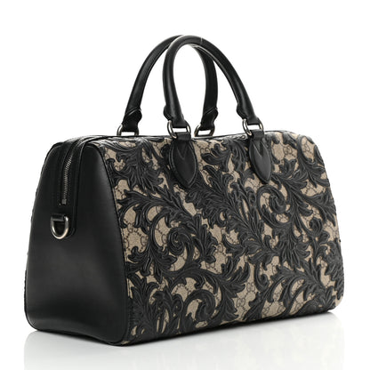 Gucci GG Supreme Monogram Arabesque Medium Boston Black 2 of 11
