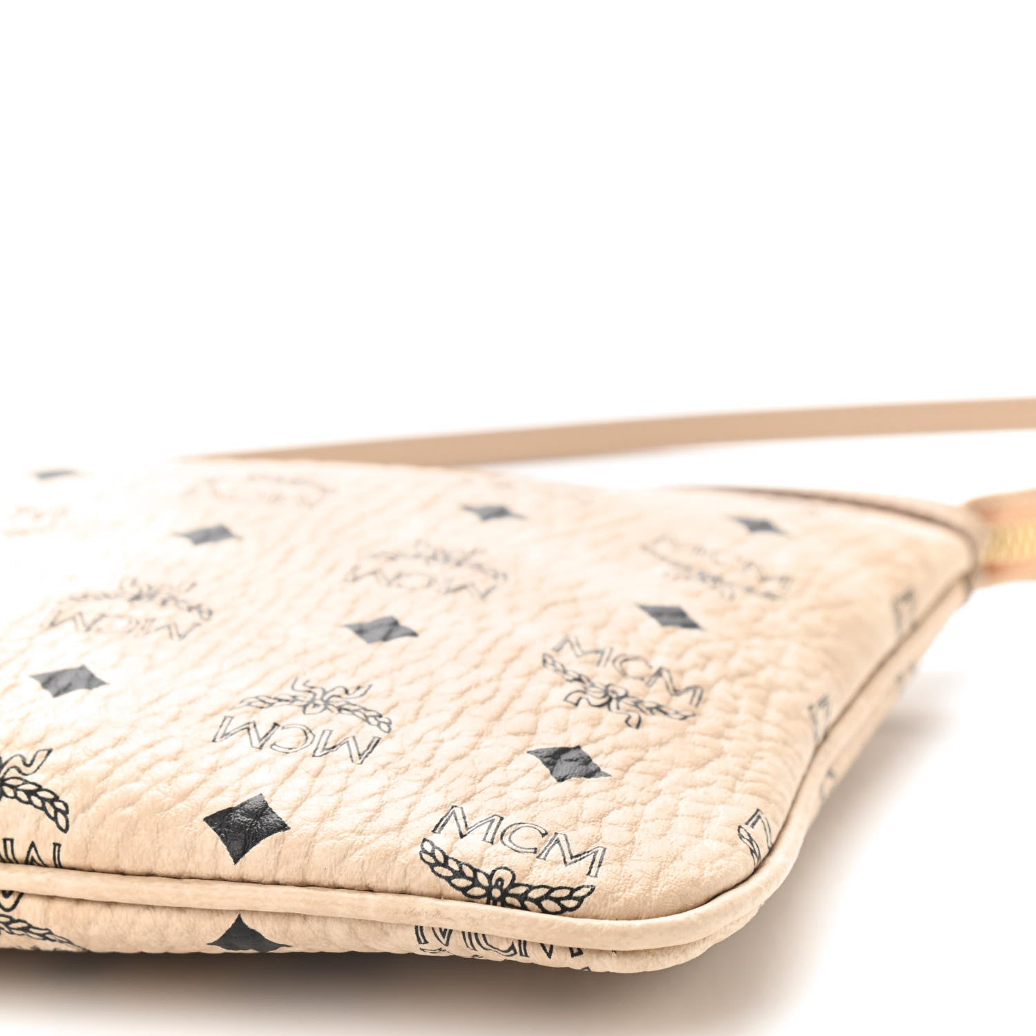 MCM Visetos Medium Pouch Beige 8 of 8