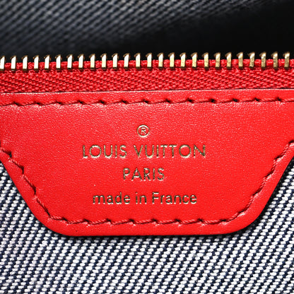 Louis Vuitton Denim Damier Monogram Onthego Blue Rouge 7 of 12