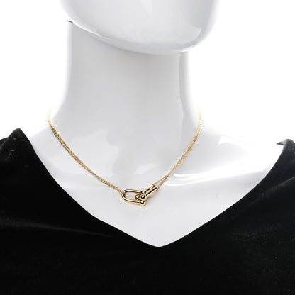 Tiffany 18K Yellow Gold HardWear Double Link Pendant Necklace 2 of 7