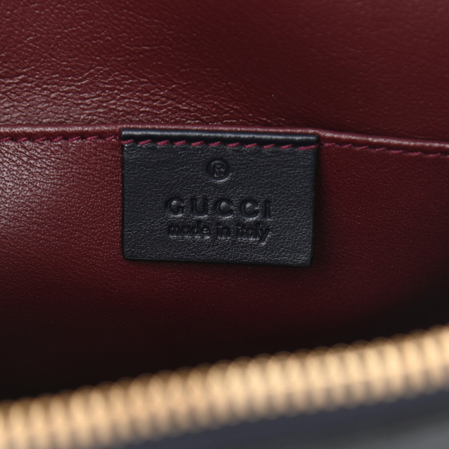 Gucci Vintage Rice Canvas Plutone Calfskin Mini Horsebit 1955 Top Handle Bag Beige Black 6 of 10