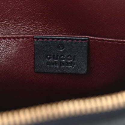 Gucci Vintage Rice Canvas Plutone Calfskin Mini Horsebit 1955 Top Handle Bag Beige Black 6 of 10