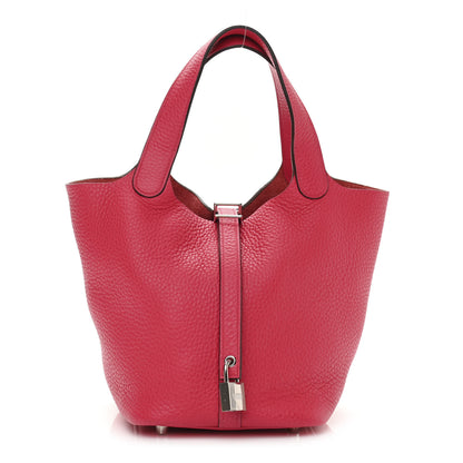 Hermes Taurillon Clemence Picotin Lock 18 PM Rose Extreme 1 of 11