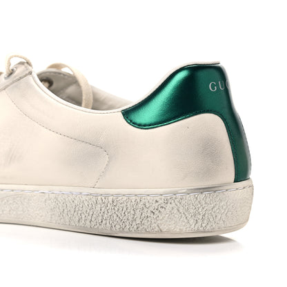 Gucci Distressed Calfskin Mens Ace Blade Sneakers 11 White 21 of 23