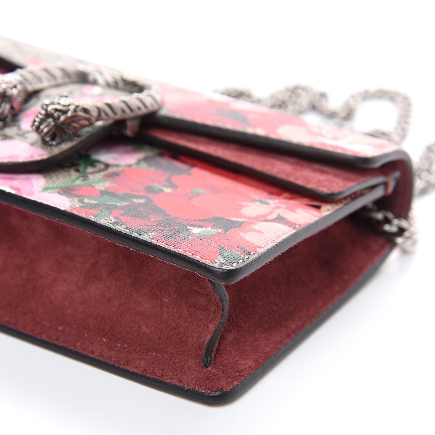 GG Supreme Monogram Blooms Super Mini Dionysus Shoulder Bag Beige Multicolor Dry Rose