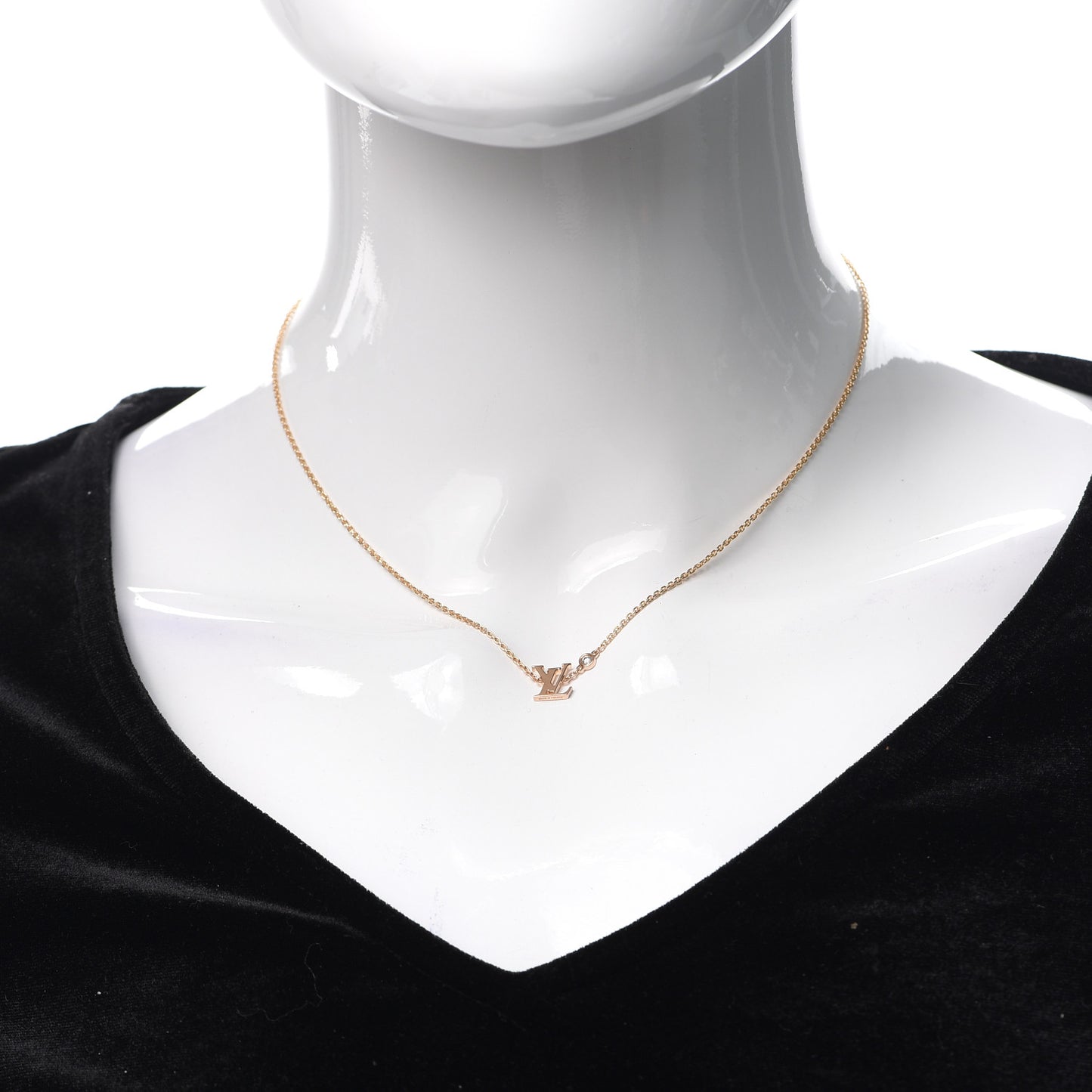 18K Pink Gold Diamond Idylle Blossom LV Pendant Necklace