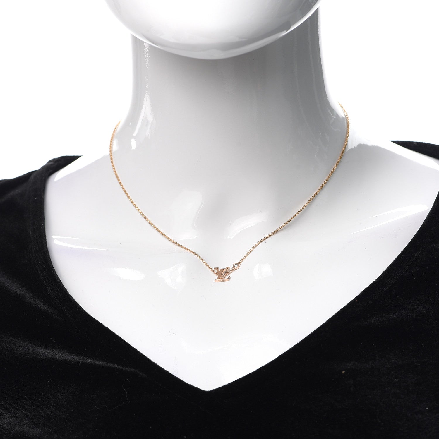 Louis Vuitton 18K Pink Gold Diamond Idylle Blossom LV Pendant Necklace 2 of 5