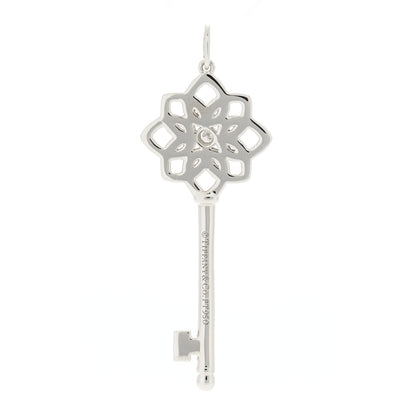 Tiffany Platinum Diamond Medium Woven Key Pendant 4 of 4