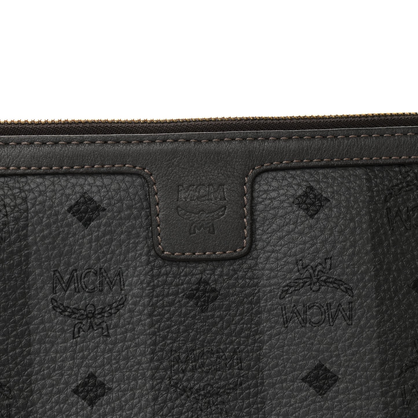 Striped Visetos Liz Shopper Tote Pouch Phantom Grey