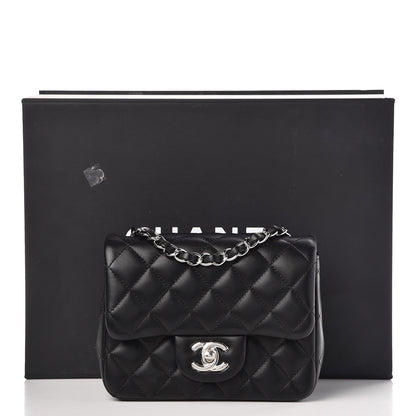 Chanel Lambskin Quilted Mini Square Flap Black 8 of 8