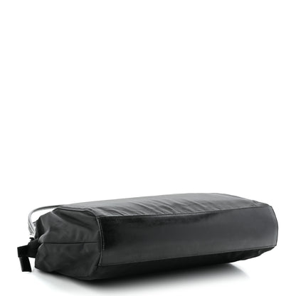 Prada Tessuto Nylon Calfskin Shoulder Bag Black 3 of 9
