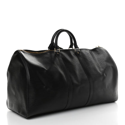 Louis Vuitton Epi Keepall 55 Black 3 of 9