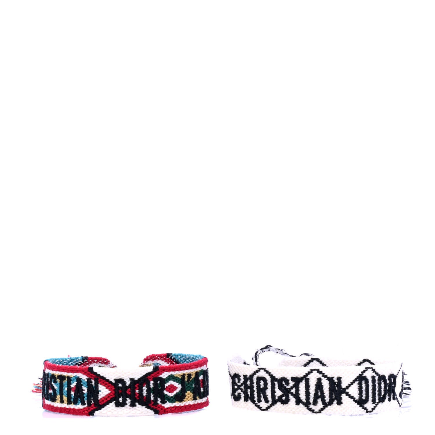 Christian Dior Woven Cotton J'Adior Friendship Bracelet Set White Multicolor 1 of 4