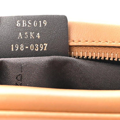 Fendi Glazed Fabric Vitello Century FF 1974 Stamp Patch Mini Camera Case Mogano Panna Caramello 7 of 10