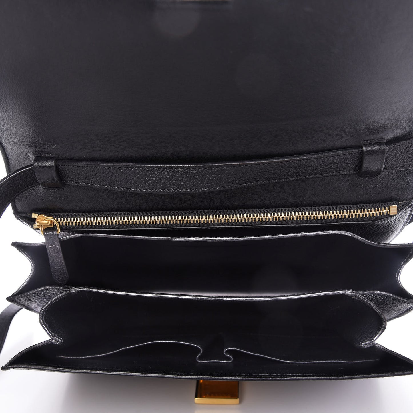 Goatskin Medium Classic Box Flap Bag Black