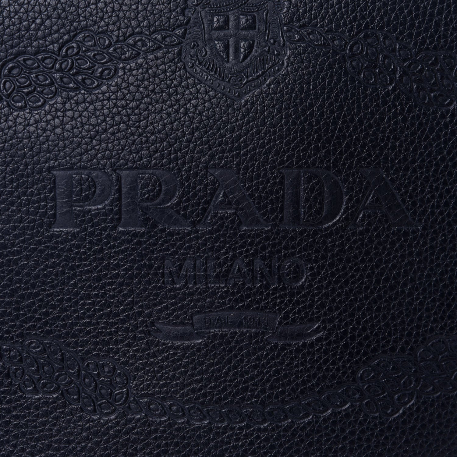 Prada Vitello Daino Logo Crossbody Bag Baltico 8 of 10