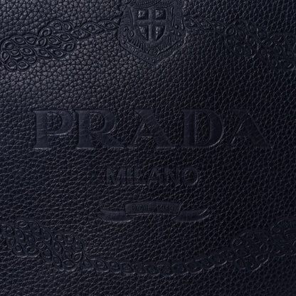 Prada Vitello Daino Logo Crossbody Bag Baltico 8 of 10