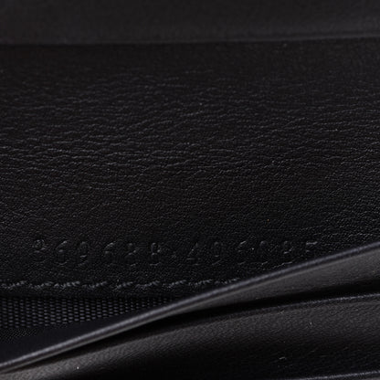 Gucci Calfskin Swarovski Crystal Mini GG Sparkling French Flap Wallet Black 8 of 9