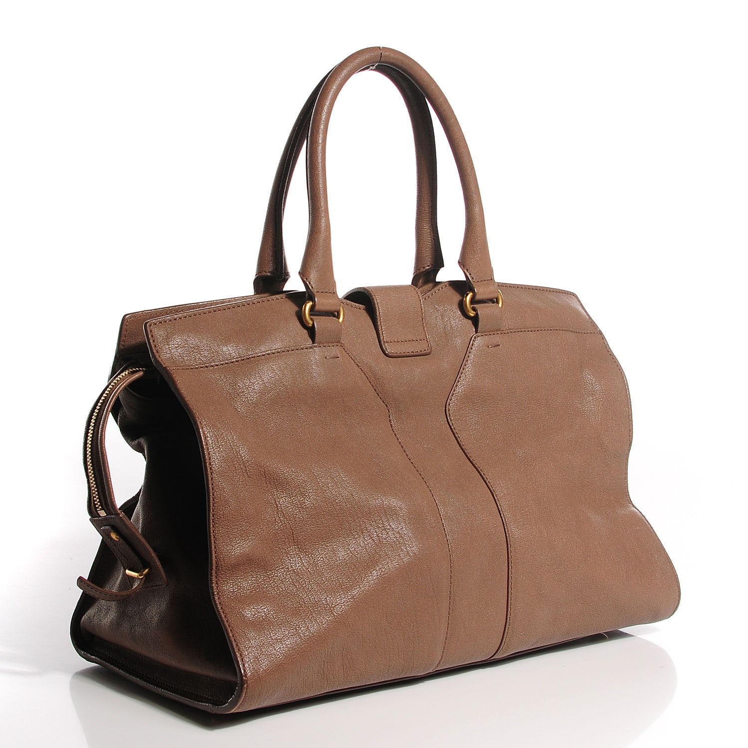 Saint Laurent Sheepskin Medium Cabas ChYc Brown 3 of 9