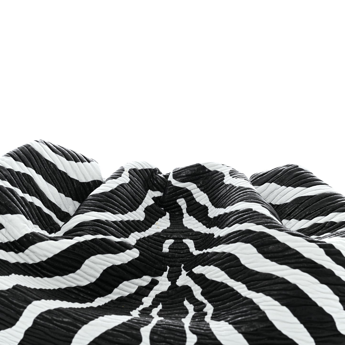 Nappa Zebra Print The Pouch Oversized Clutch White Black