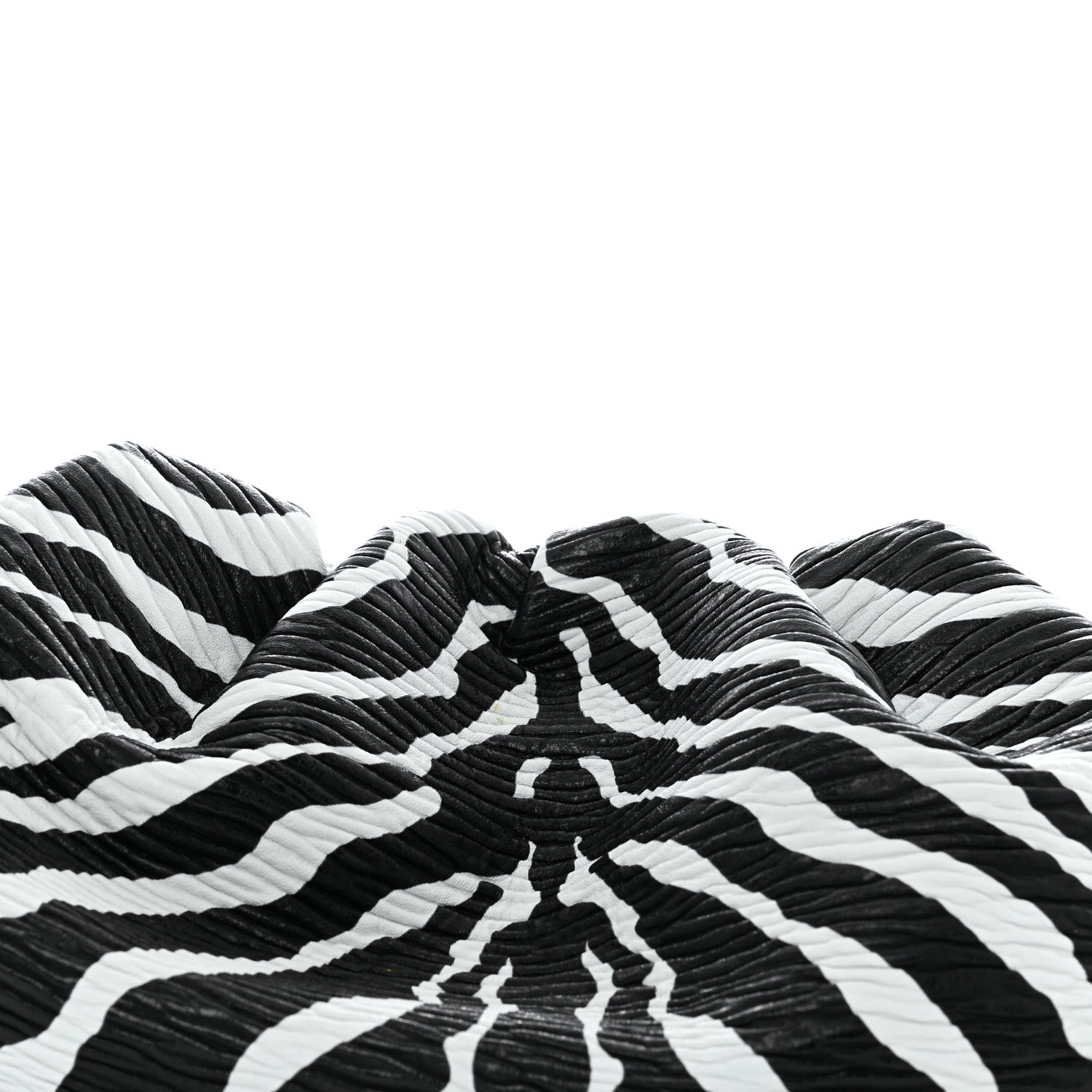 Bottega Veneta Nappa Zebra Print The Pouch Oversized Clutch White Black 8 of 8
