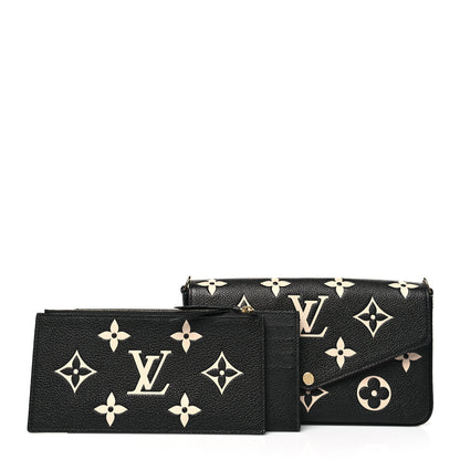 Louis Vuitton Empreinte Monogram Giant Felicie Pochette Black Beige 3 of 8