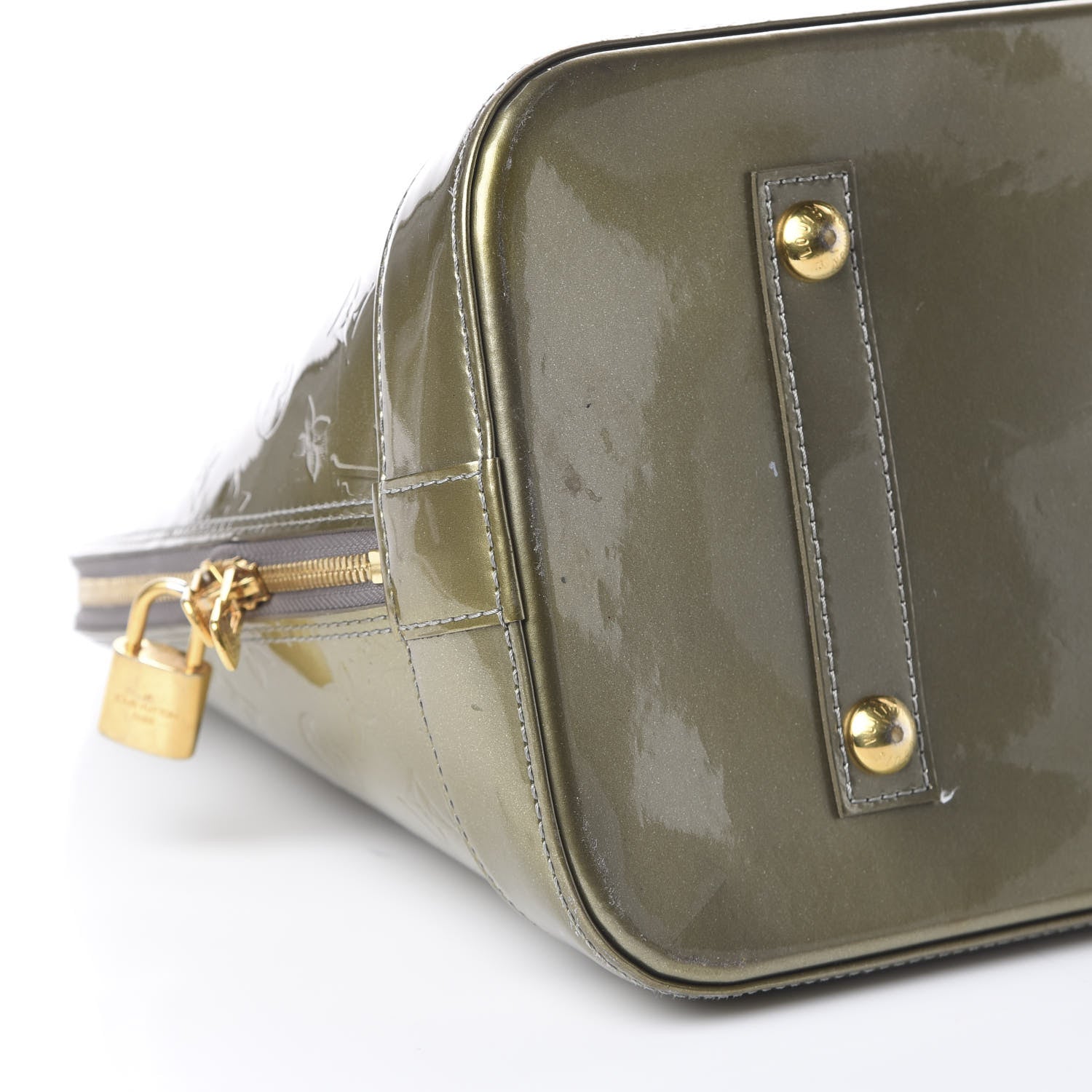 Louis Vuitton Vernis Alma GM Gris Art Deco 5 of 8