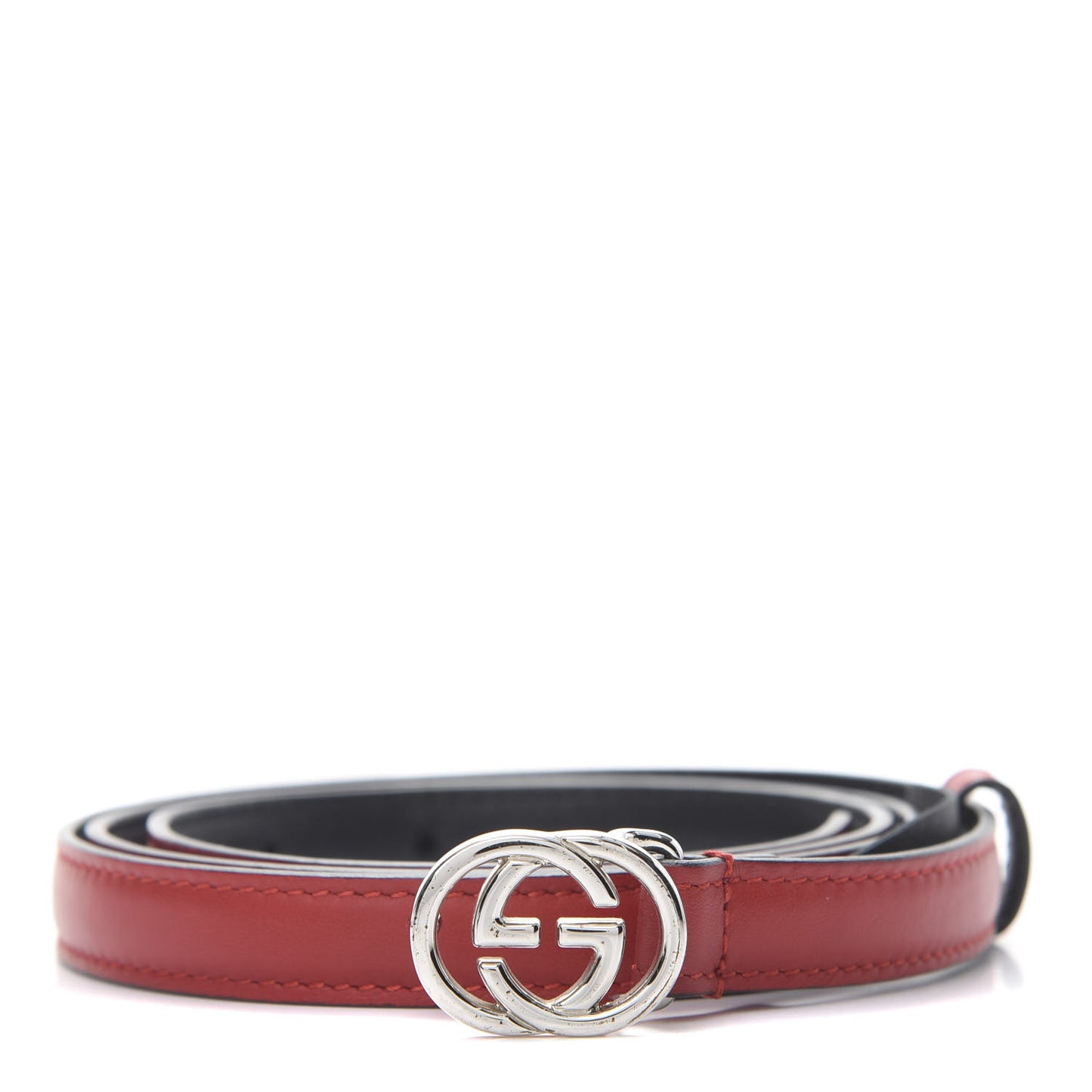 Moon Calfskin Nickel Interlocking G 20mm Belt 90 36 Tabasco