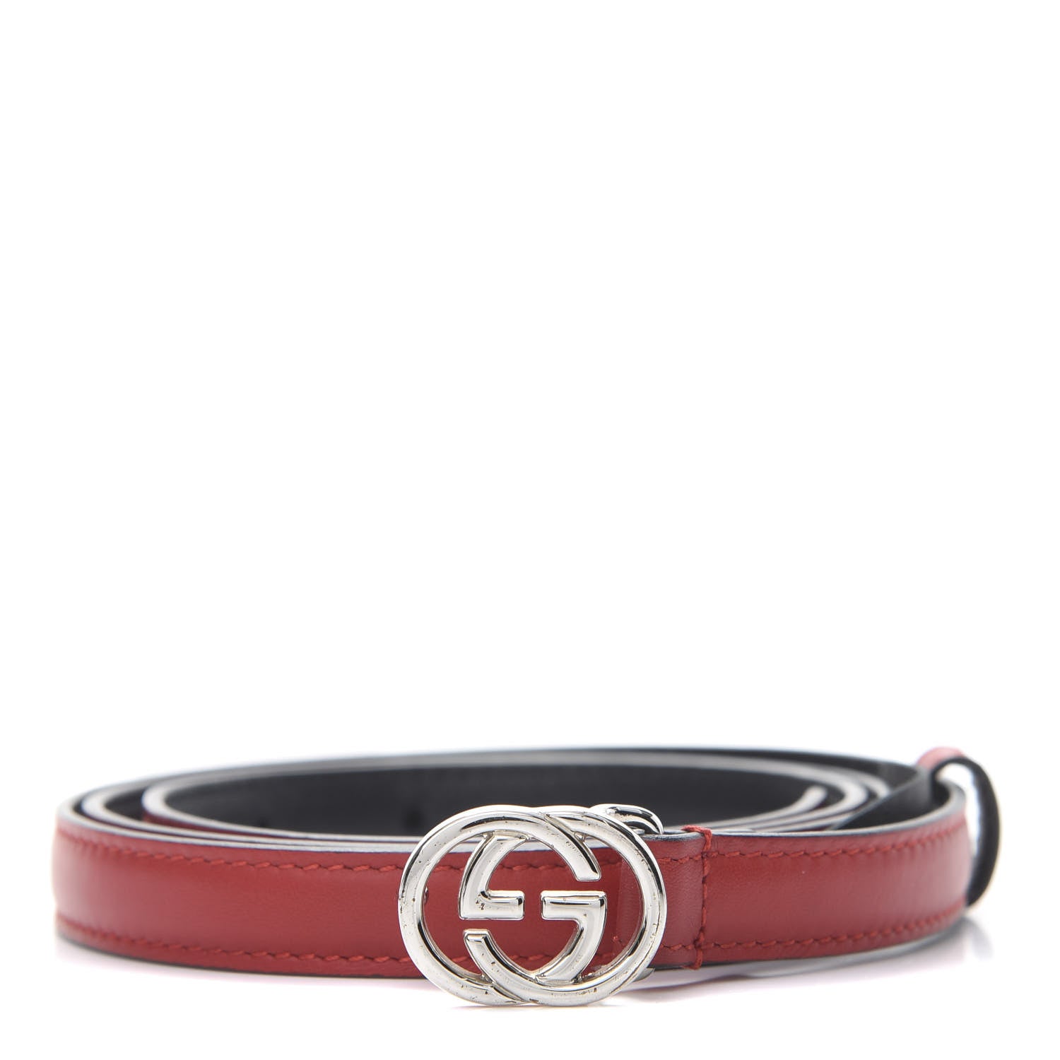 Gucci Moon Calfskin Nickel Interlocking G 20mm Belt 90 36 Tabasco 1 of 7