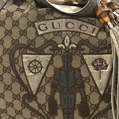 Gucci Monogram Large Indy Top Handle Hobo Off White 8 of 11