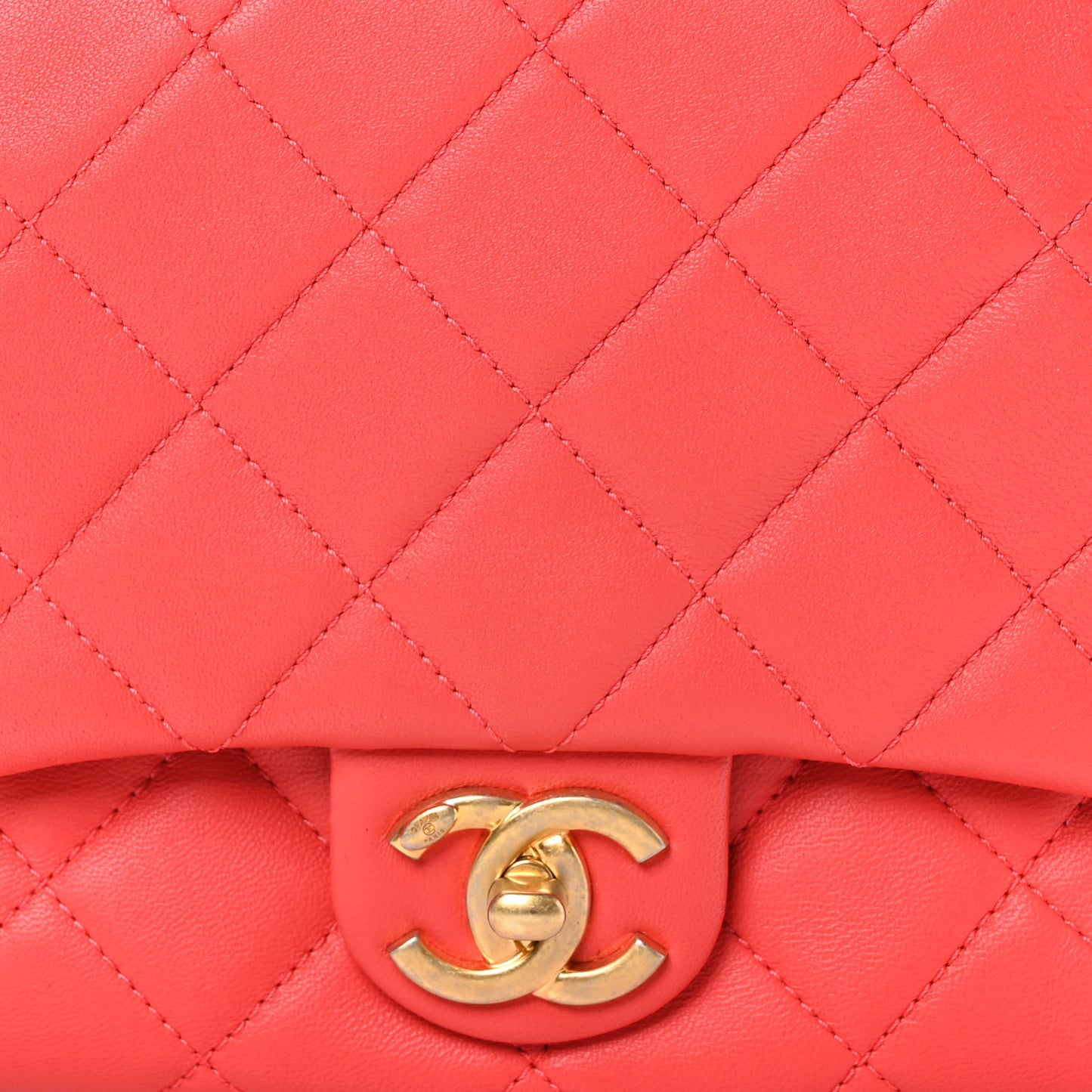 Lambskin Quilted Side-Packs Red