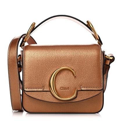Chloe Shiny Calfskin Mini C Double Carry Rose Gold 1 of 13