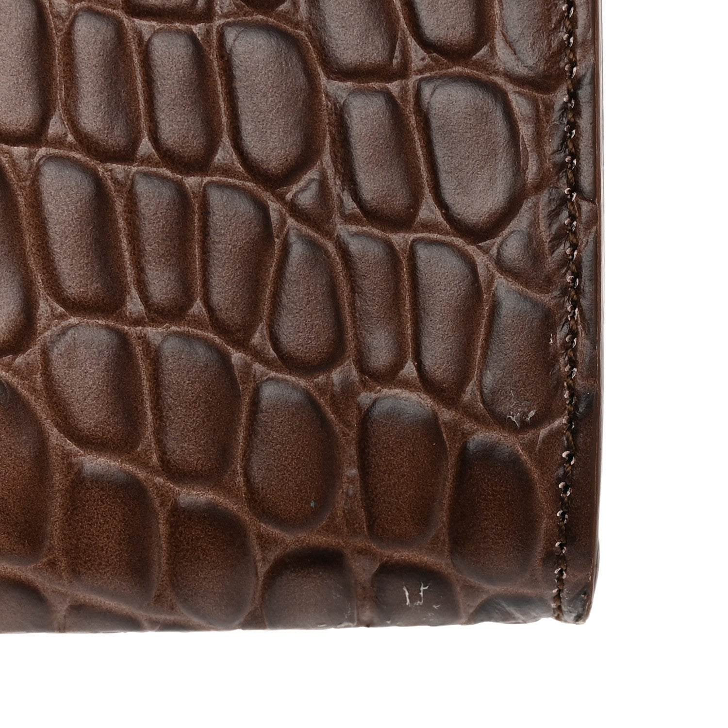 Alexander McQueen Calfskin Crocodile Embossed Knuckle Flat Clutch Light Pink 11 of 13