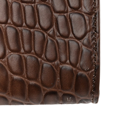 Alexander McQueen Calfskin Crocodile Embossed Knuckle Flat Clutch Light Pink 11 of 13