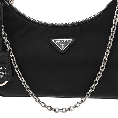 Prada Nylon Re-Edition 2005 Shoulder Bag Black 10 of 14