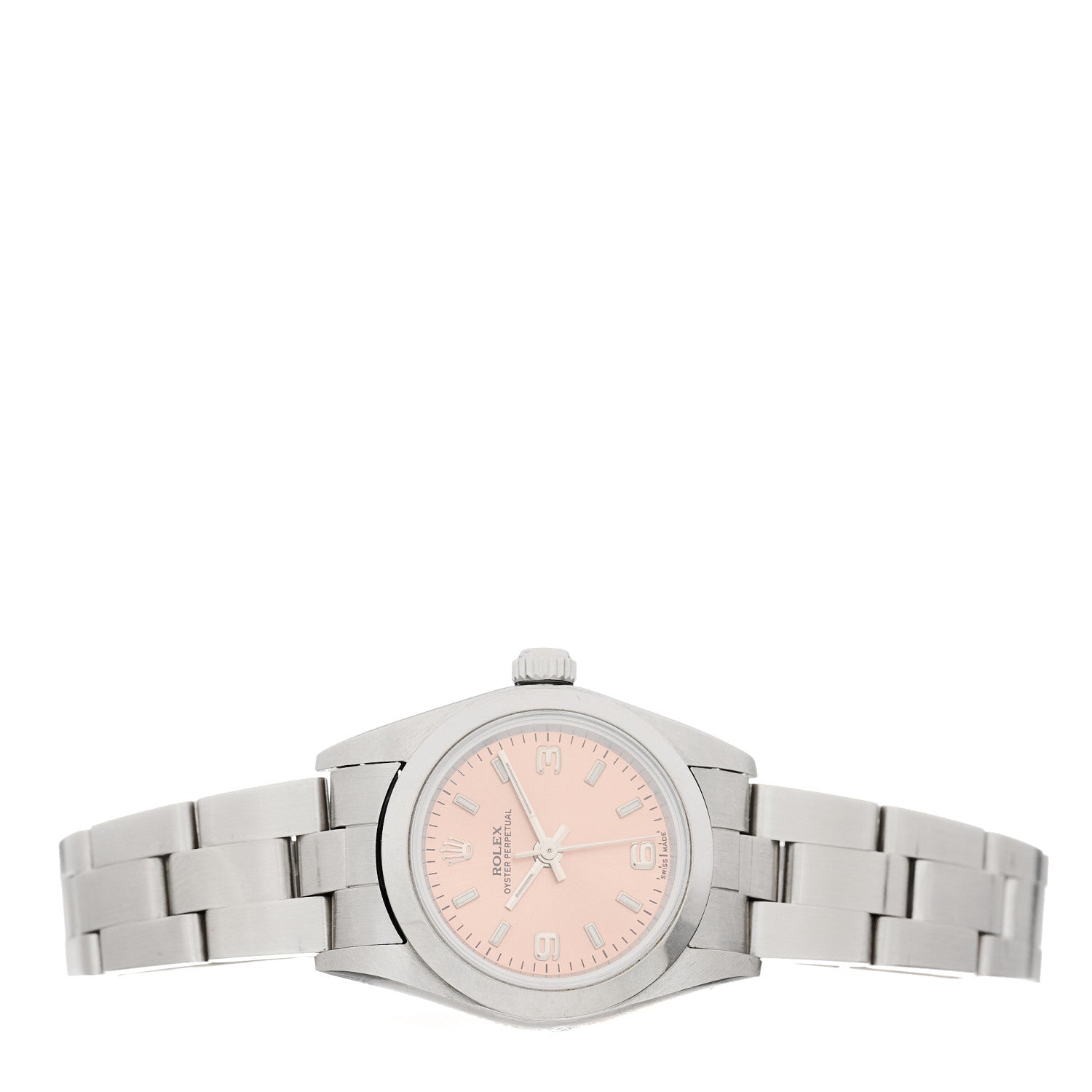 Rolex Stainless Steel 24mm Oyster Perpetual Watch Pink 76080 2 of 4