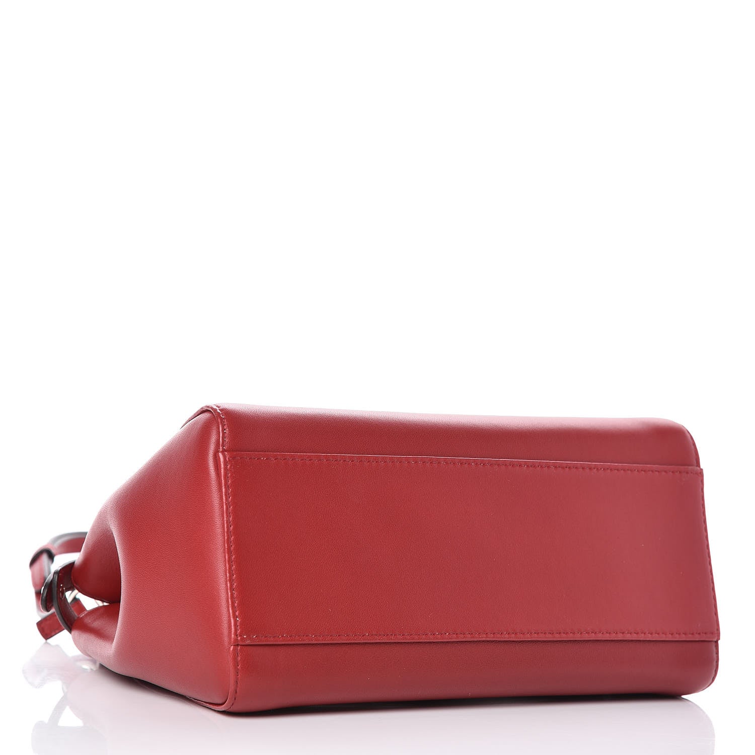 Fendi Nappa Elaphe Monster Eyes Mini Peekaboo Iconic Satchel Ruby Bois de Rose Natural 5 of 11